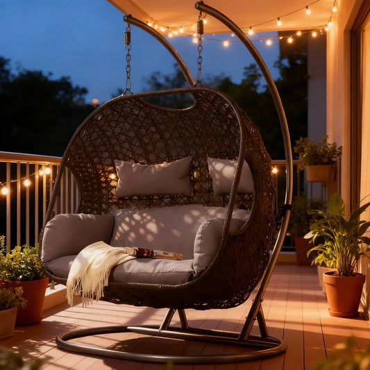 أرجوحة معدن وراتان، 140*70*220 سم