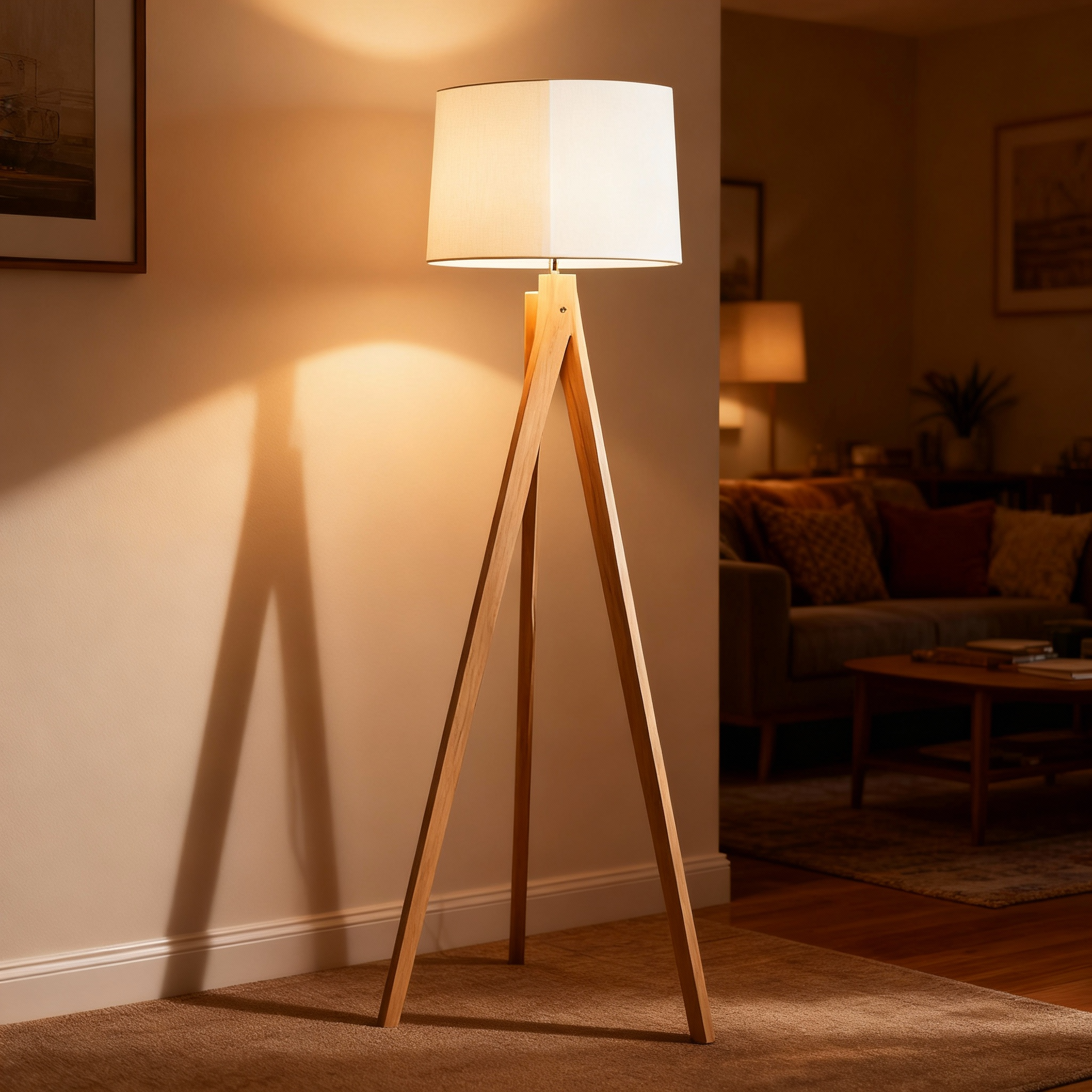 أباجورة أرضية خشب، 50*165 سم