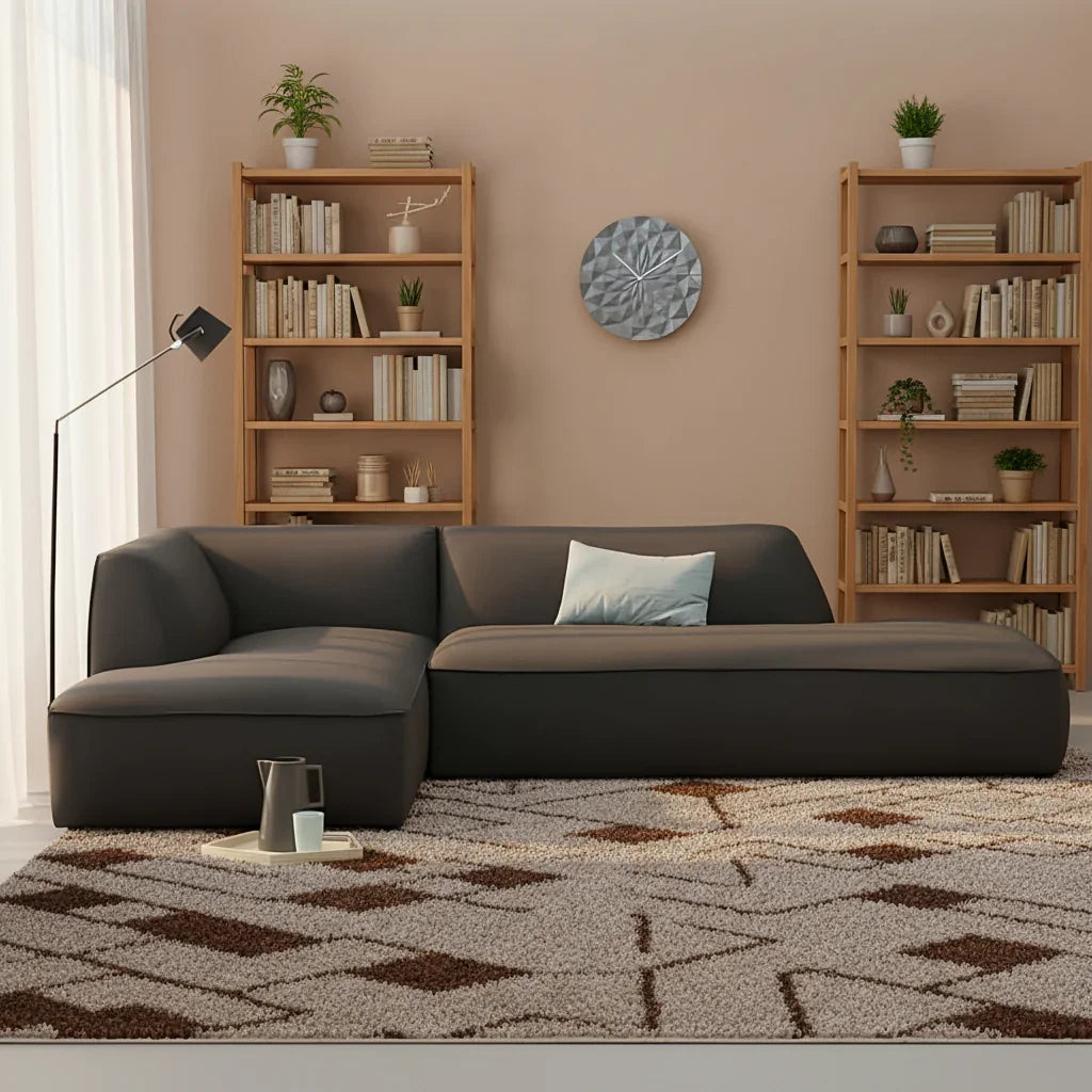 ركنة كتان خشب زان، 260*180*75 سم