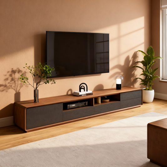 ترابيزة تليفزيون خشب ام دي اف، 200*30*40 سم