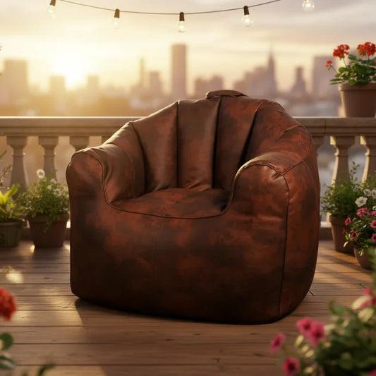 بين باج جلد، 85*70*78 سم - بني