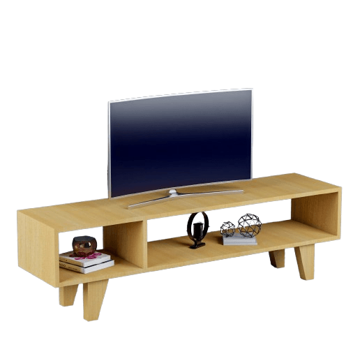 ترابيزة تليفزيون خشبية بتصميم بسيط - HOR16 - Homix