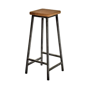 كرسي بار اسود*بني فاتح 30*30*75سم - ROW3 Iron Wood