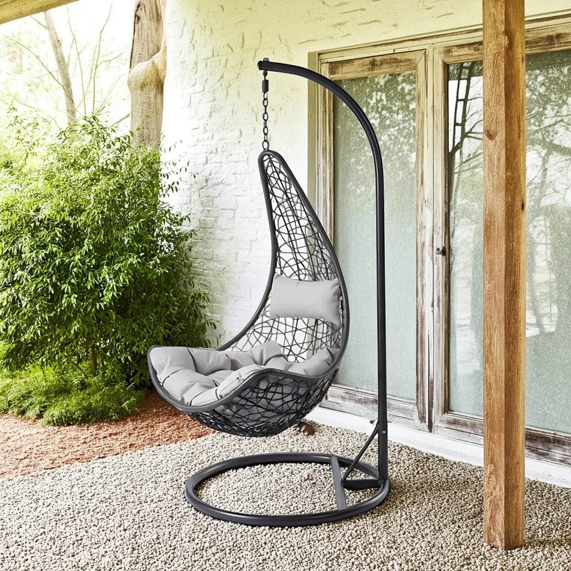 أرجوحة معدن و راتان، 100*70*115 سم