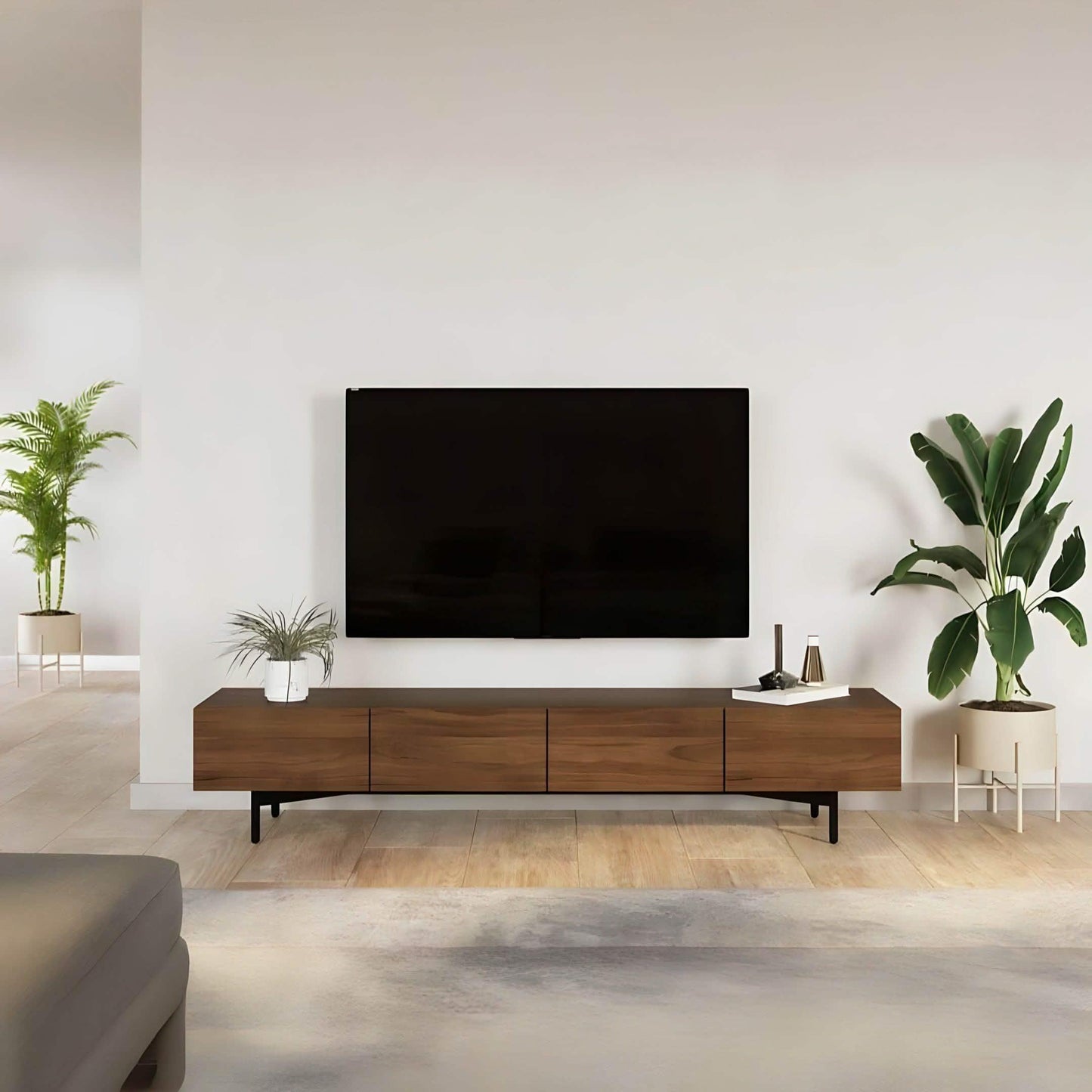 ترابيزة تليفزيون ام دي اف لون بني 40*180*40 سم - GAN38 Elegant