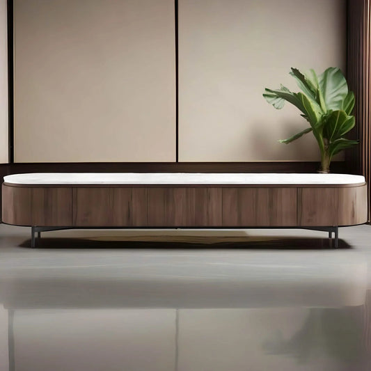 ترابيزة تليفزيون ام دي اف لون بني 40*180*40 سم - GAN35 Elegant