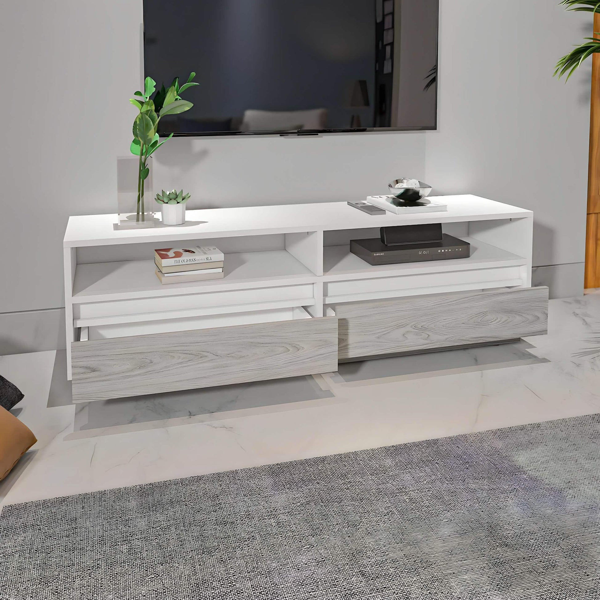 ترابيزة تليفزيون ام دي اف، 140*55*35 سم