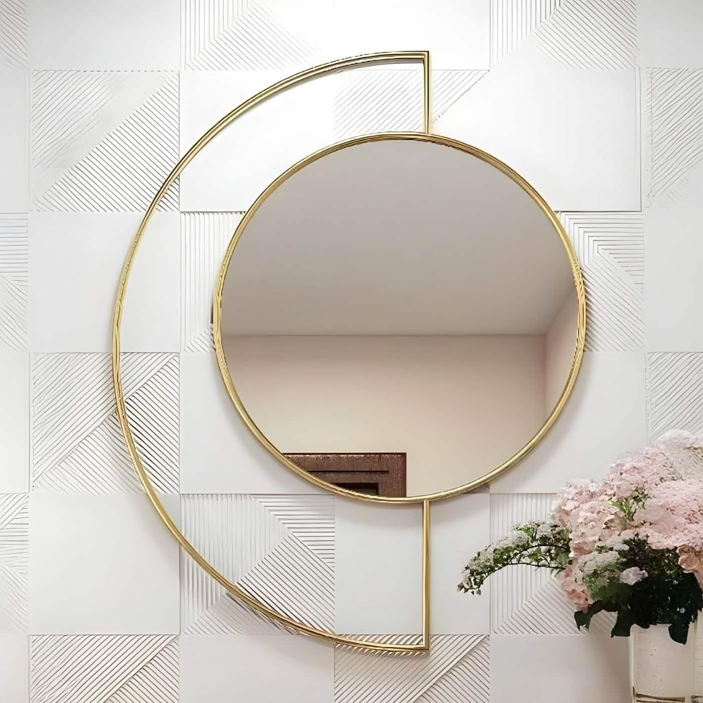 مرايا حائط بإطار ستيل، 70*100 سم 