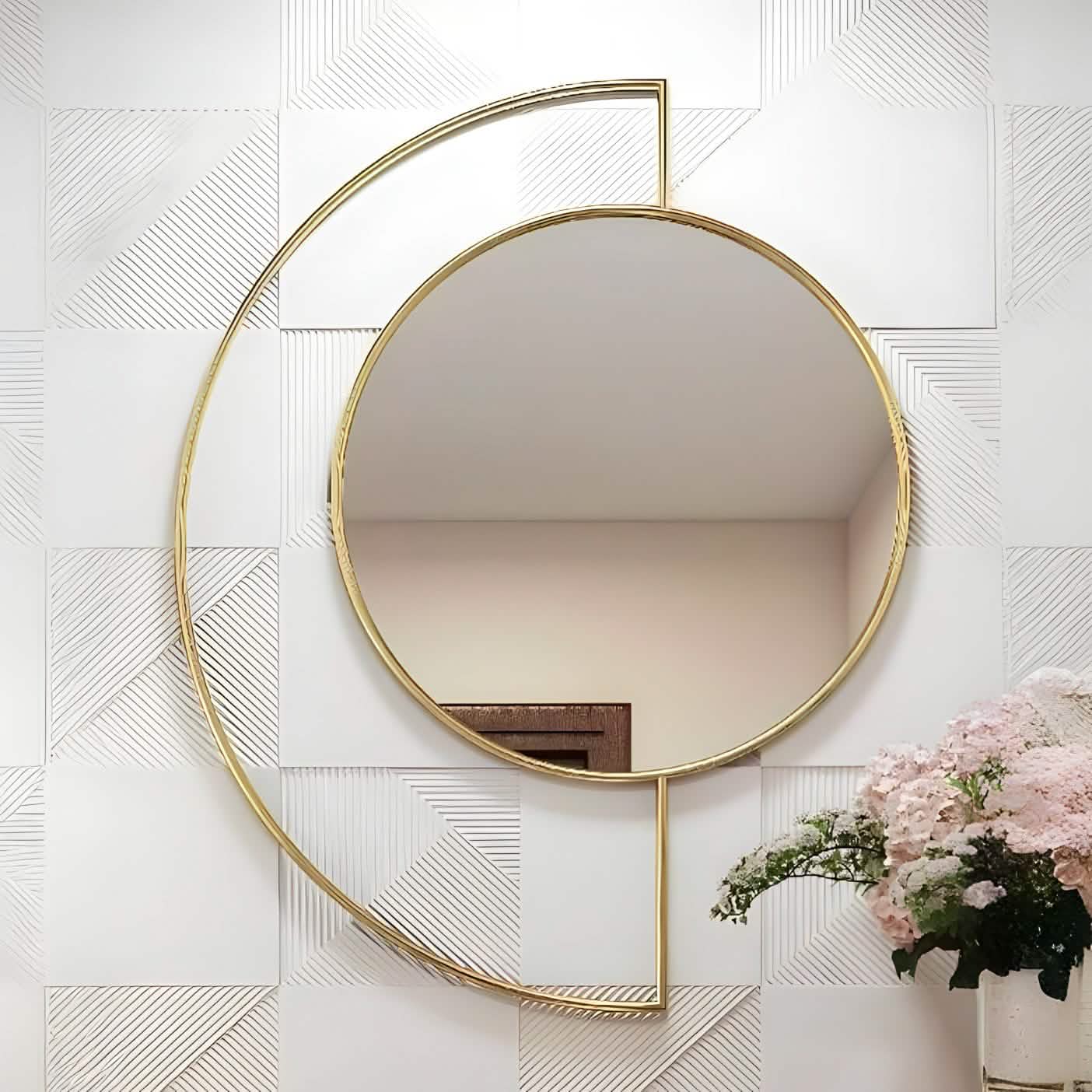 مرايا حائط بإطار ستيل، 70*100 سم 