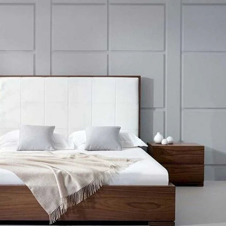 سرير سوبر كينج مع 2 كومود خشب كونتر وموسكي، 185*200*120 سم