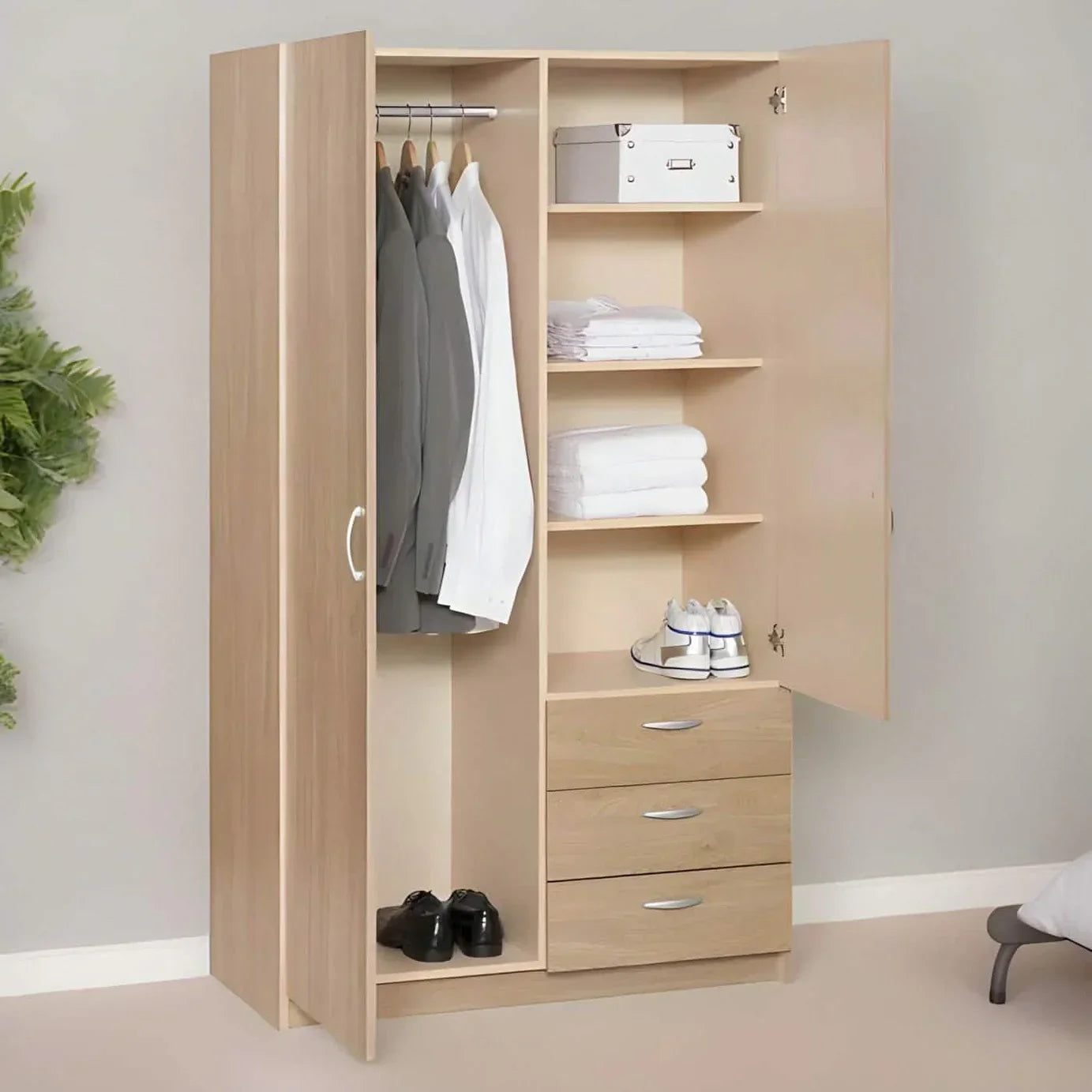 دولاب ام دي اف أسباني، 120*50*200 سم