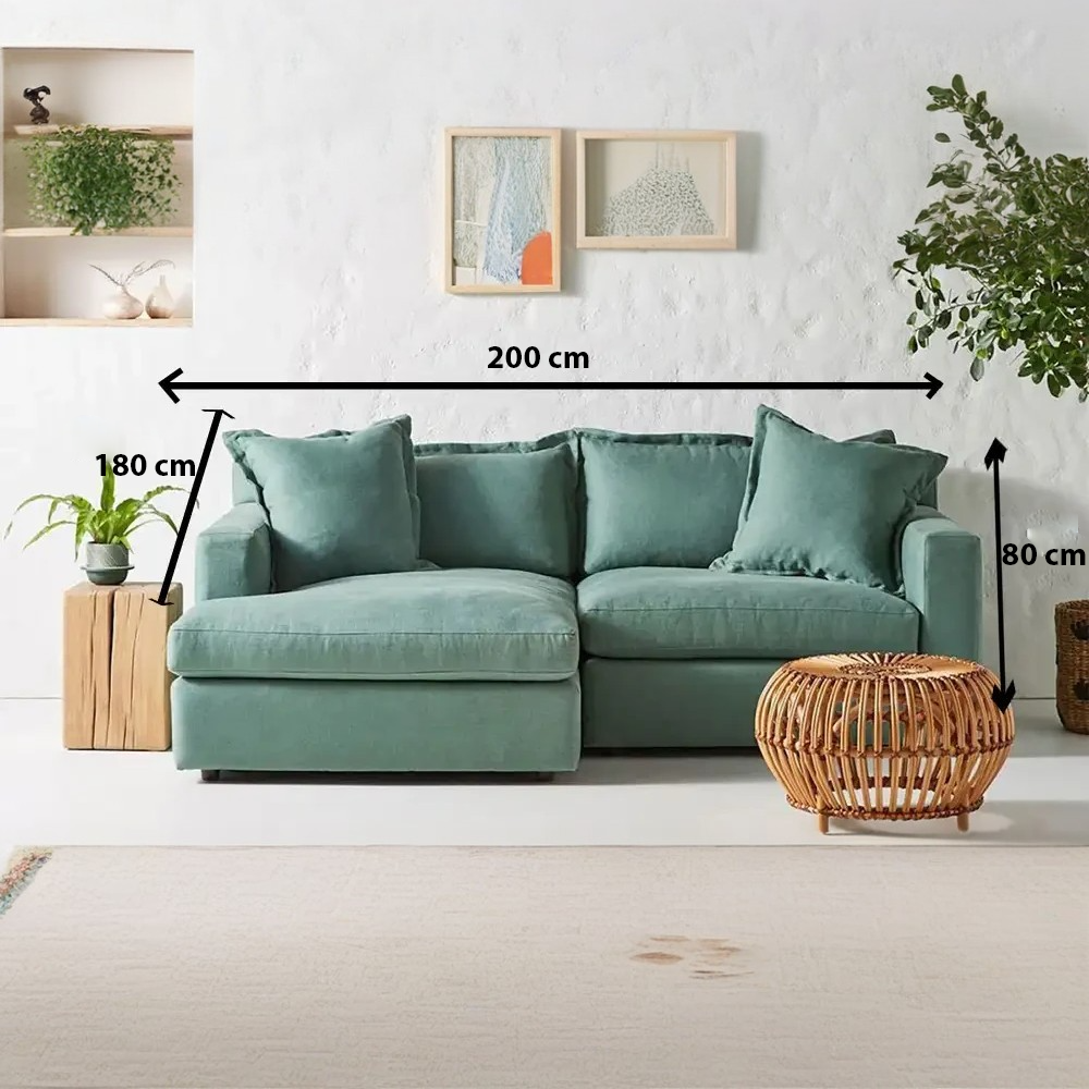 ركنة خشب زان، 180*200*80 سم