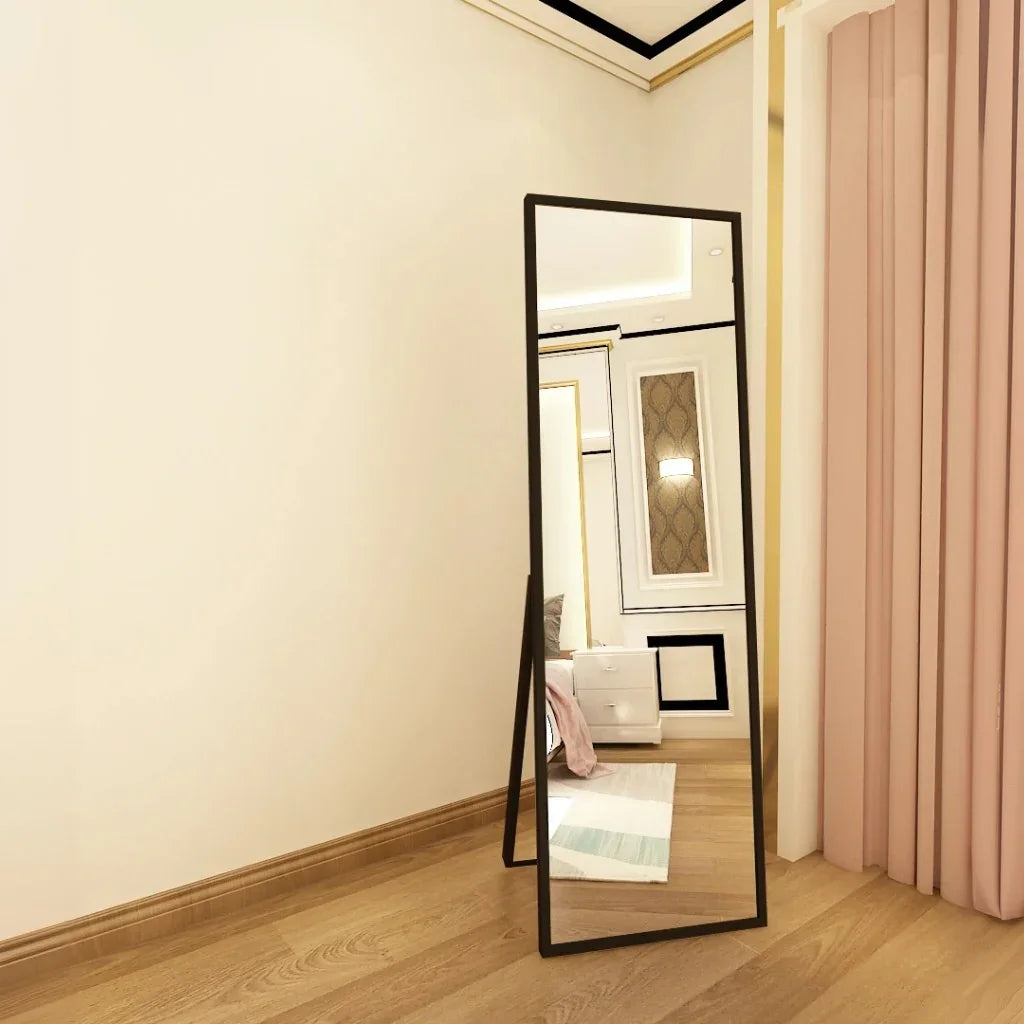 مرايا ستاند بإطار خشب، 55*2*165 سم