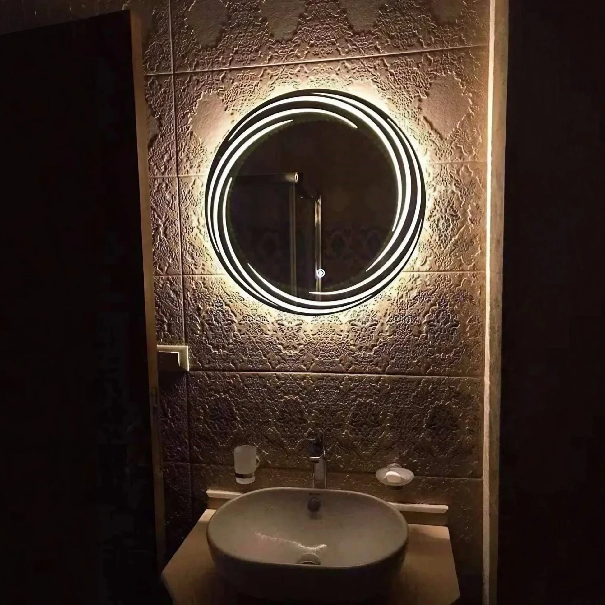 مرايا حائط ليد، 70*70 سم