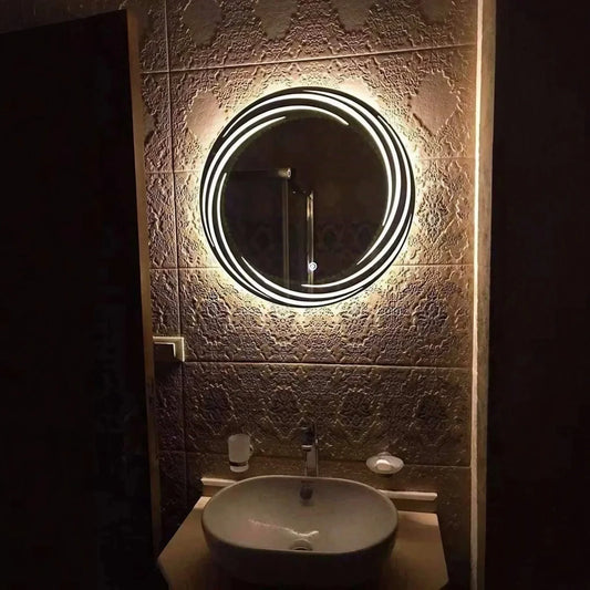 مرايا حائط ليد، 70*70 سم