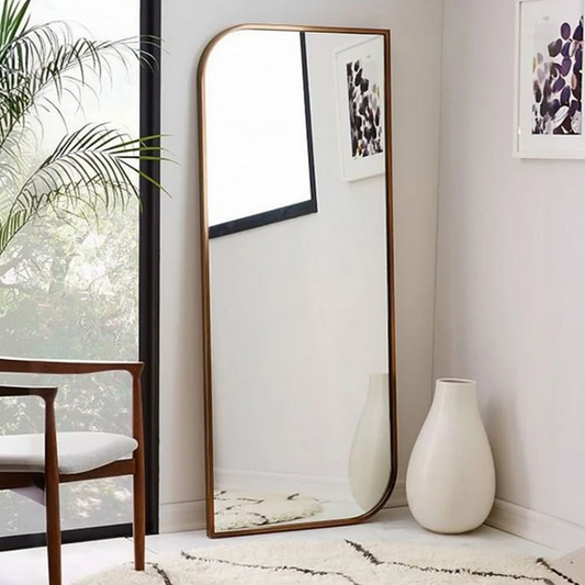 مرايا بإطار ام دي اف ، 40*2*155- ذهبي