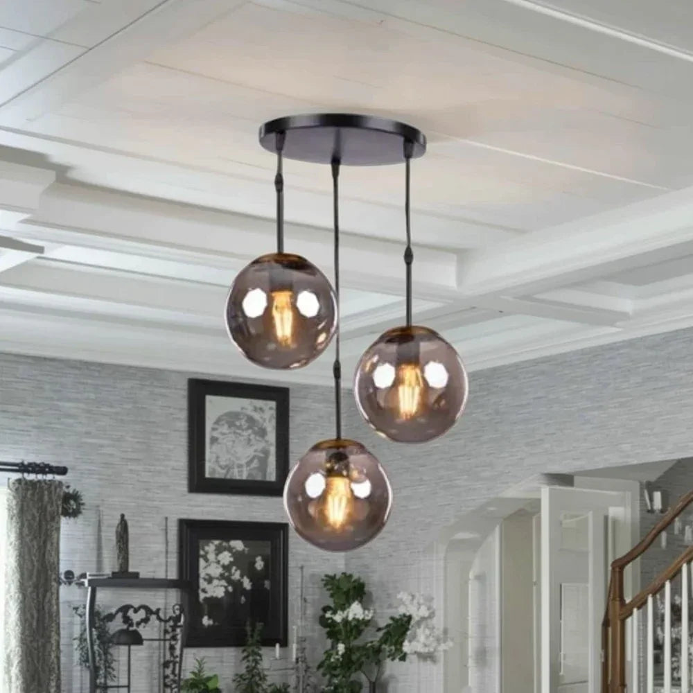 نجفة ستيل و زجاج، 30*60 سم