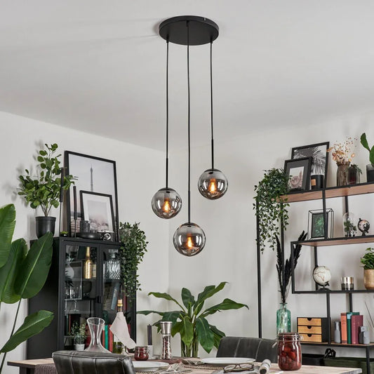 نجفة سقف ستيل و زجاج، 40*60 سم