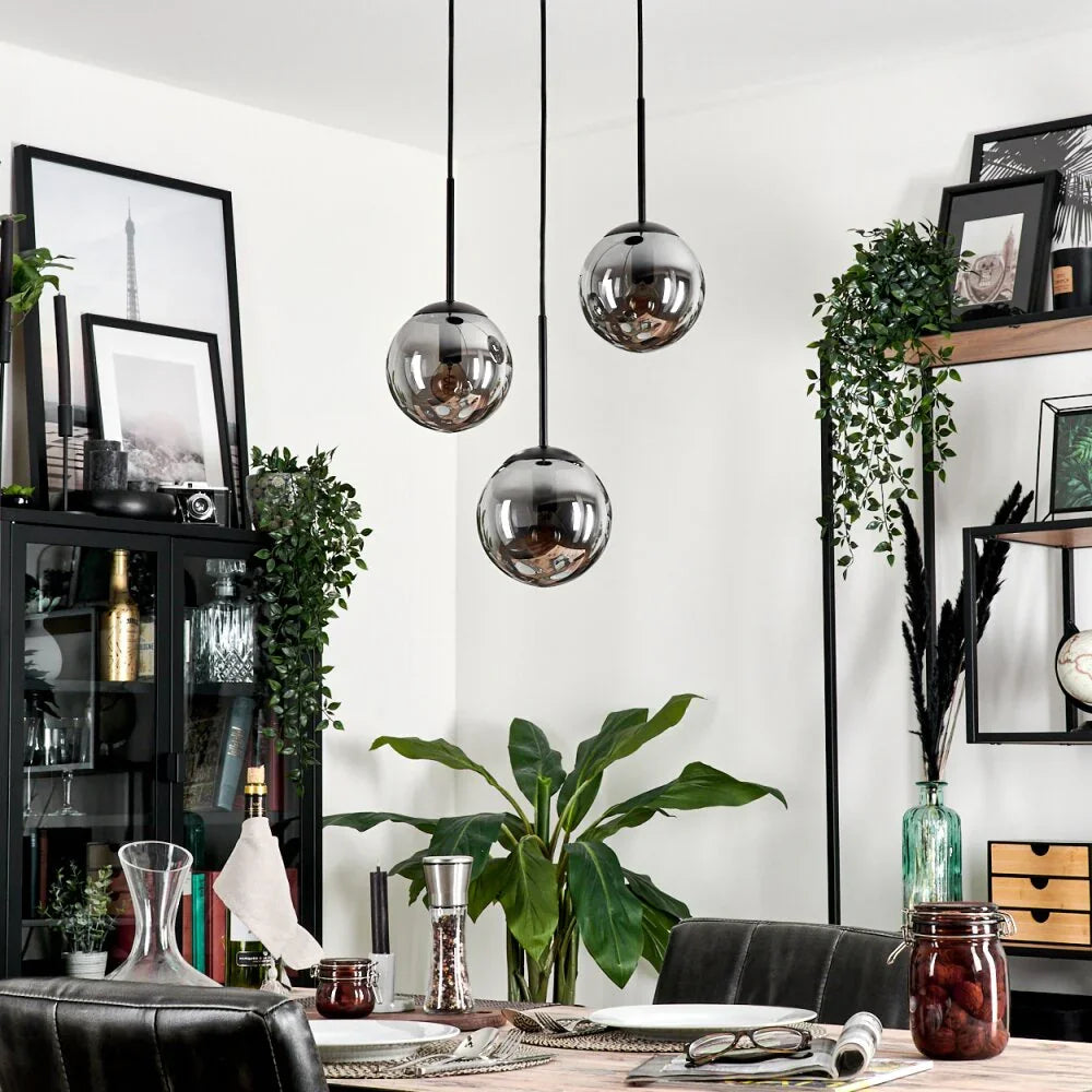 نجفة سقف ستيل و زجاج، 40*60 سم