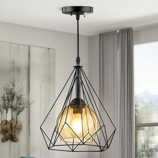 نجفة سقف ستيل و زجاج، 20*50 سم