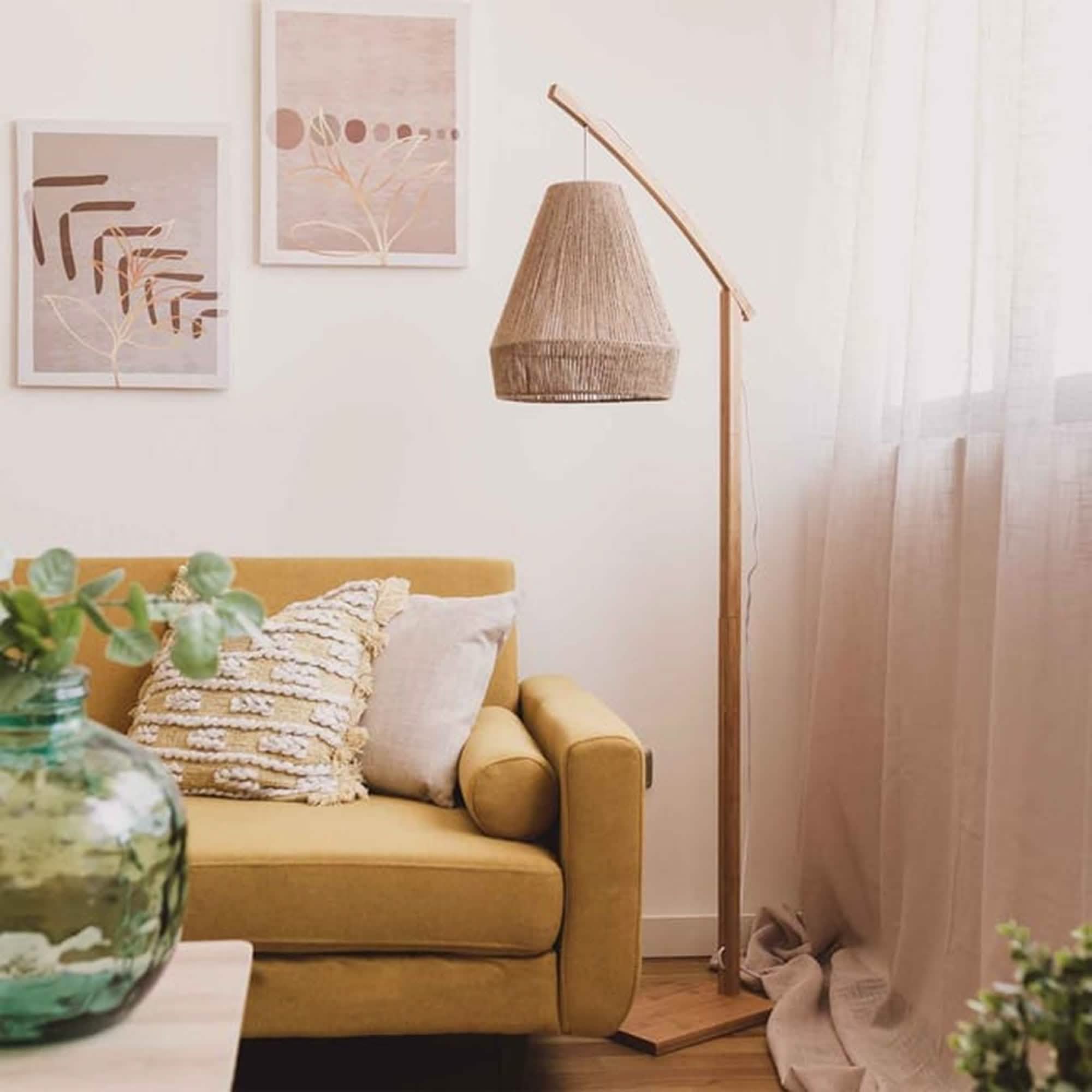 أباجورة أرضية خشب زان، 60*165 سم