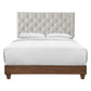 سرير بضهر كابتونيه مع قاعدة خشبية - MIG5 - Homix