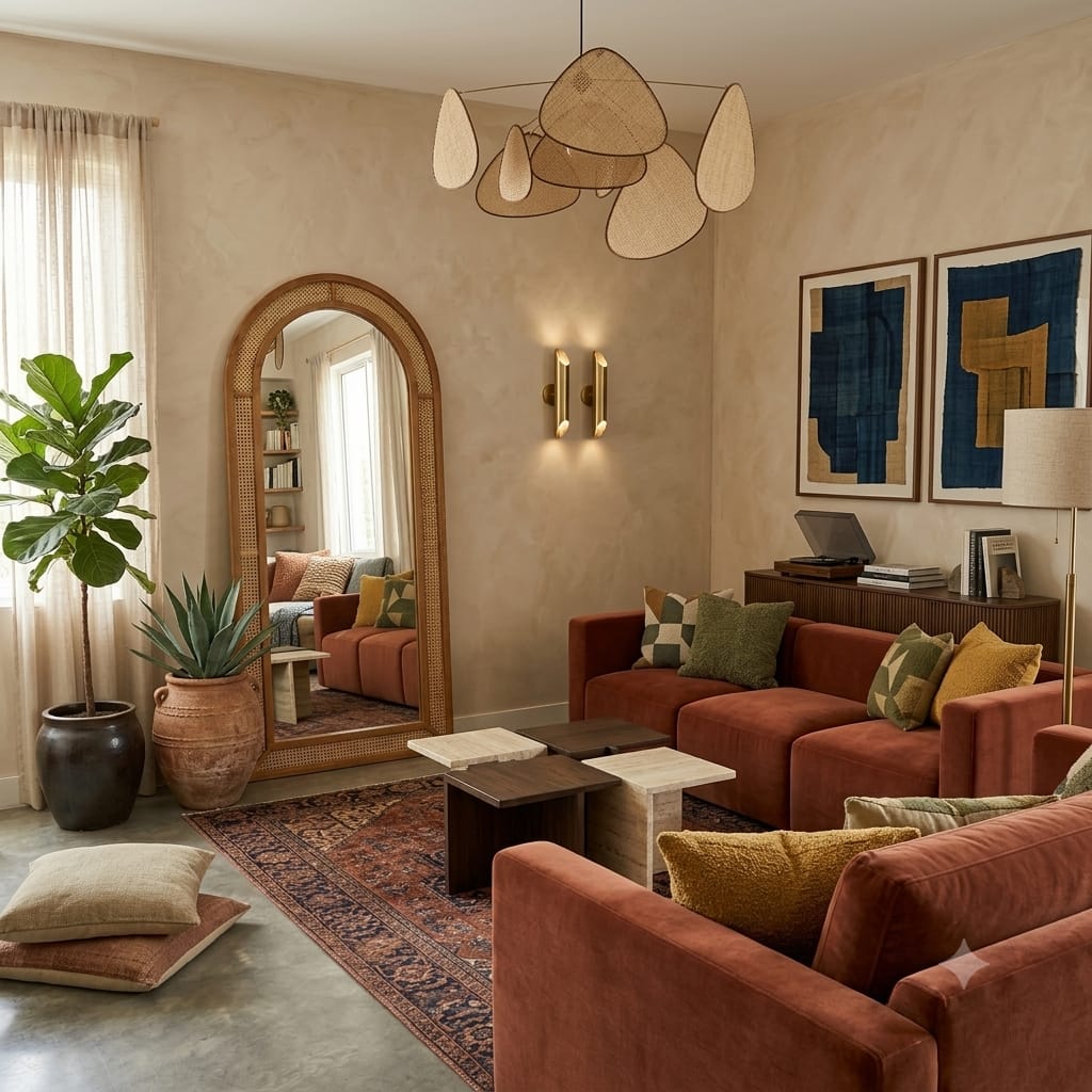 مرايا حائط بإطار خشب ام دي اف وزان، 100×5×200 سم - صورة 2