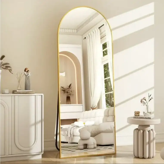 مرايا بإطار معدني، 65*180- ذهبي