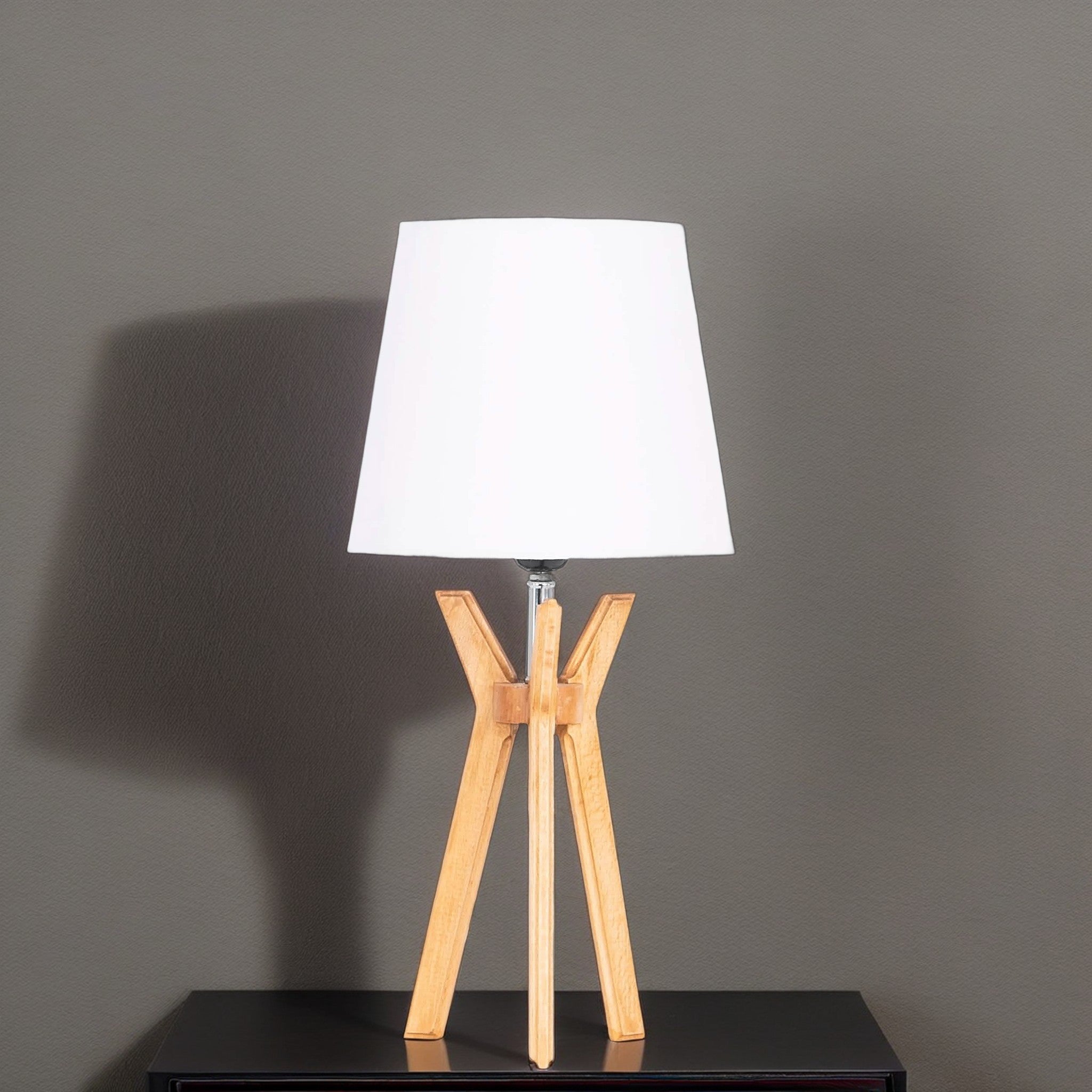 أباجورة خشب زان، 23*45 سم