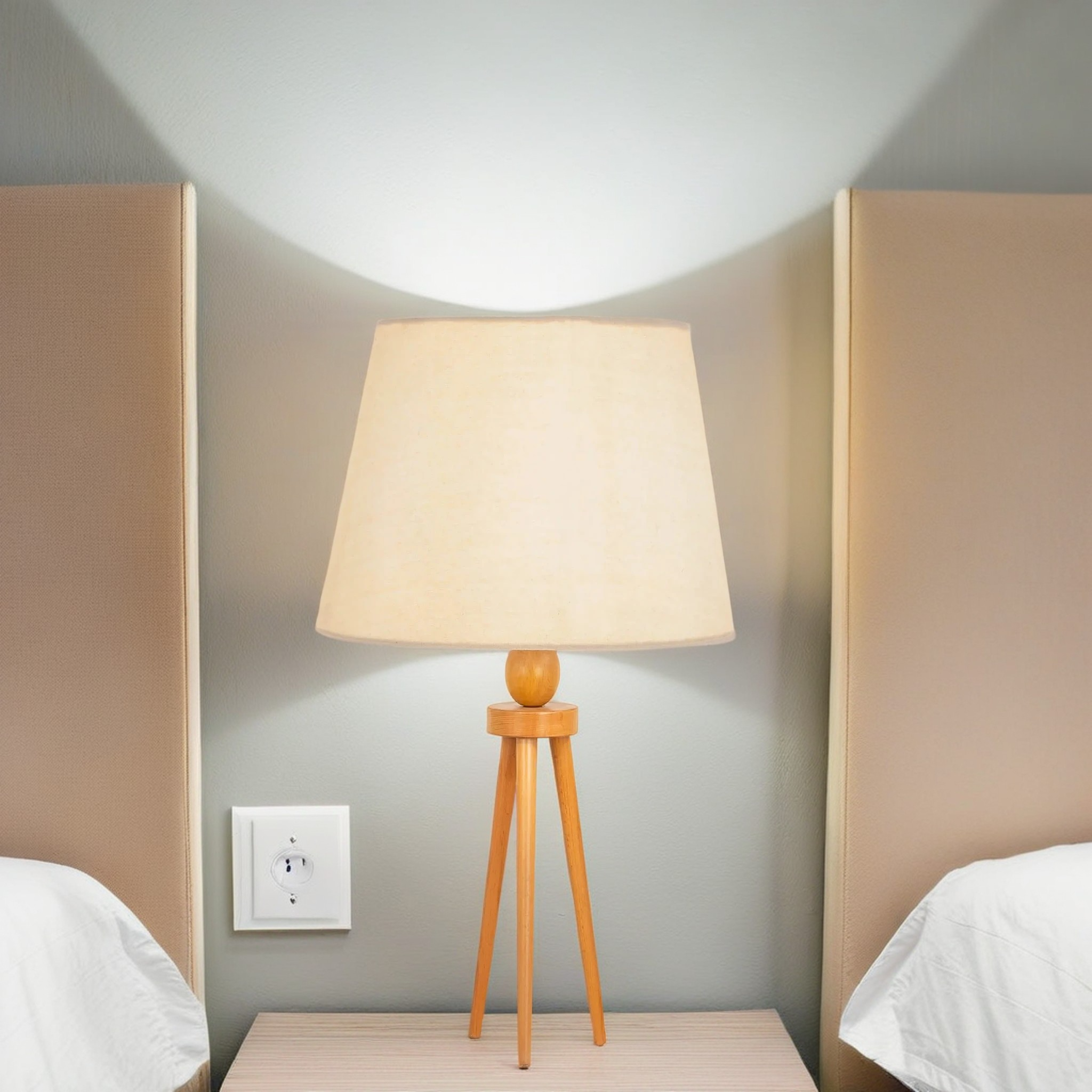 أباجورة خشب زان، 30*55 سم