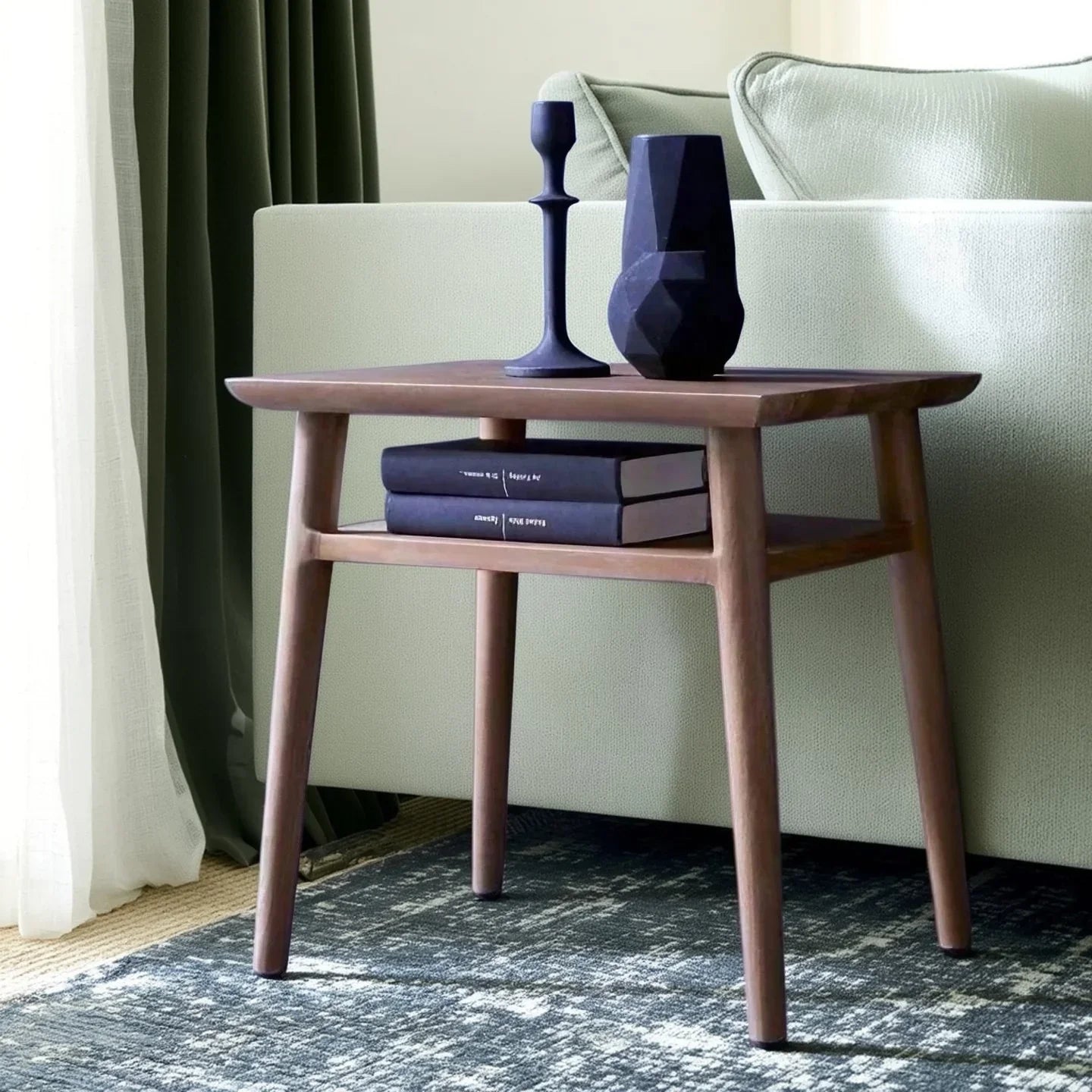 ترابيزة جانبية خشب كونتر وموسكي، 50*30*60 سم