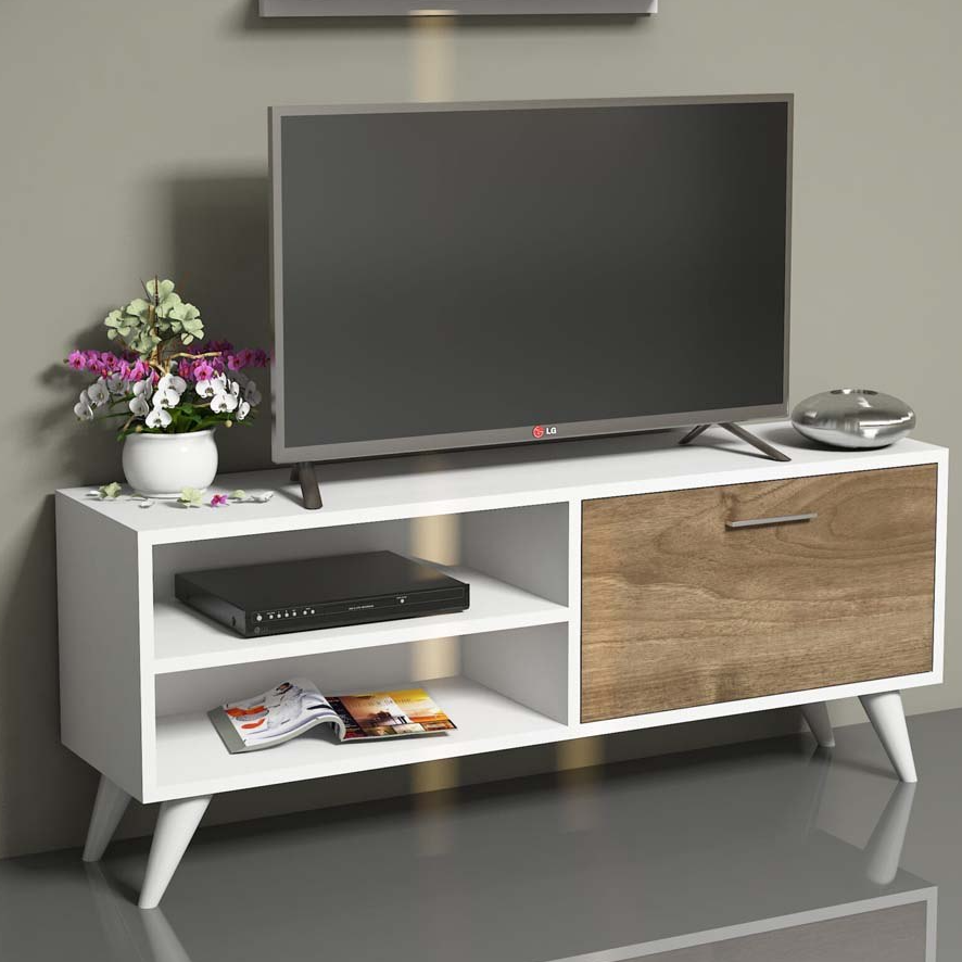 ترابيزة تليفزيون خشب ام دي اف، 110*40*50 سم