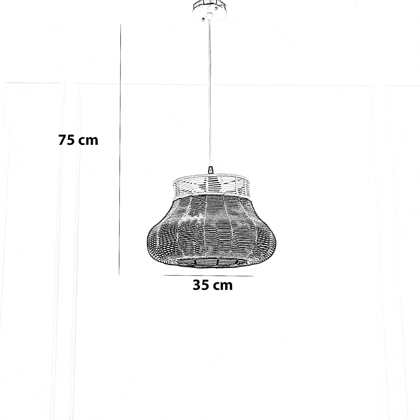 نجفة قماش، 35*75 سم