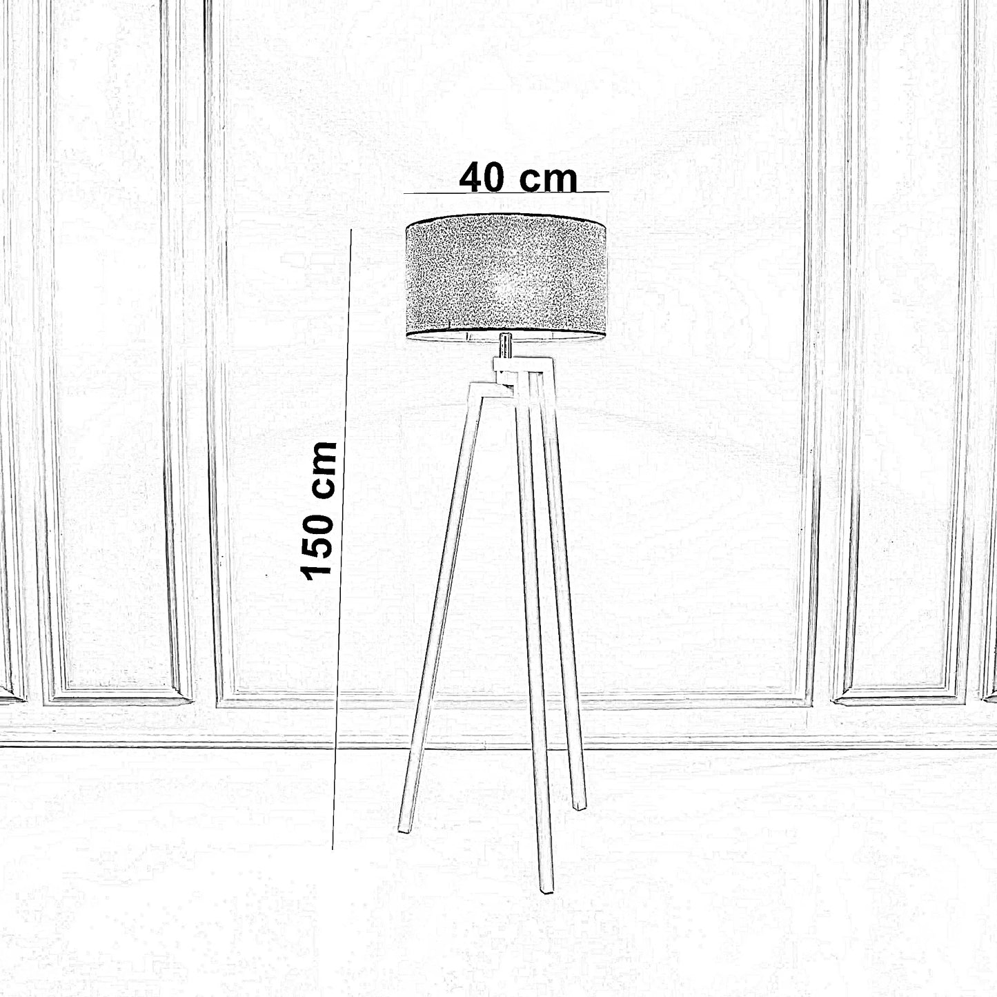 أباجورة أرضية، 40*150 سم