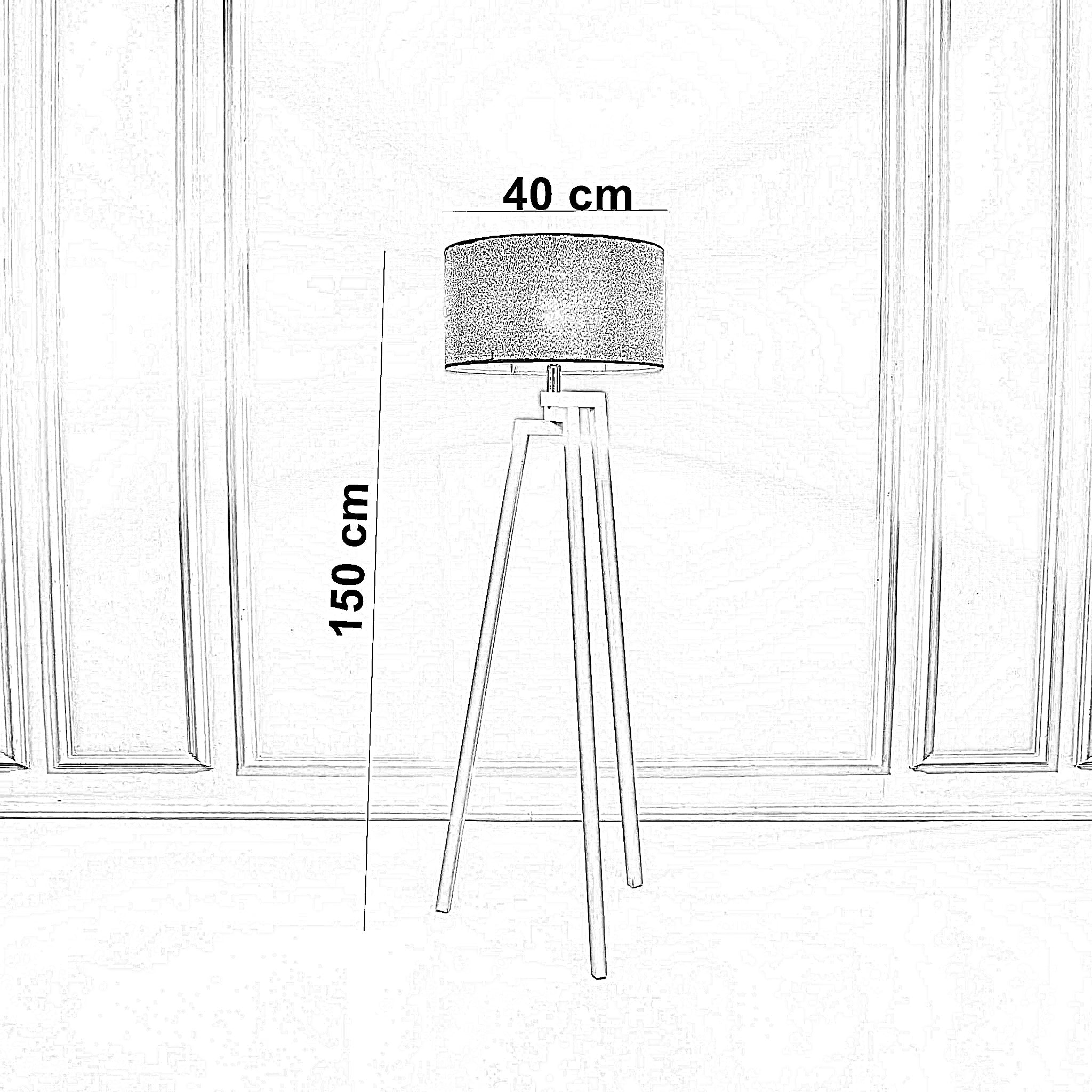 أباجورة أرضية، 40*150 سم