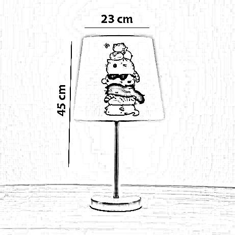 أباجورة أطفال معدن، 23*45 سم