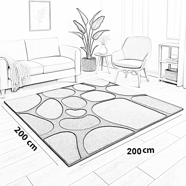 سجادة قطن و حرير، 200*200 سم