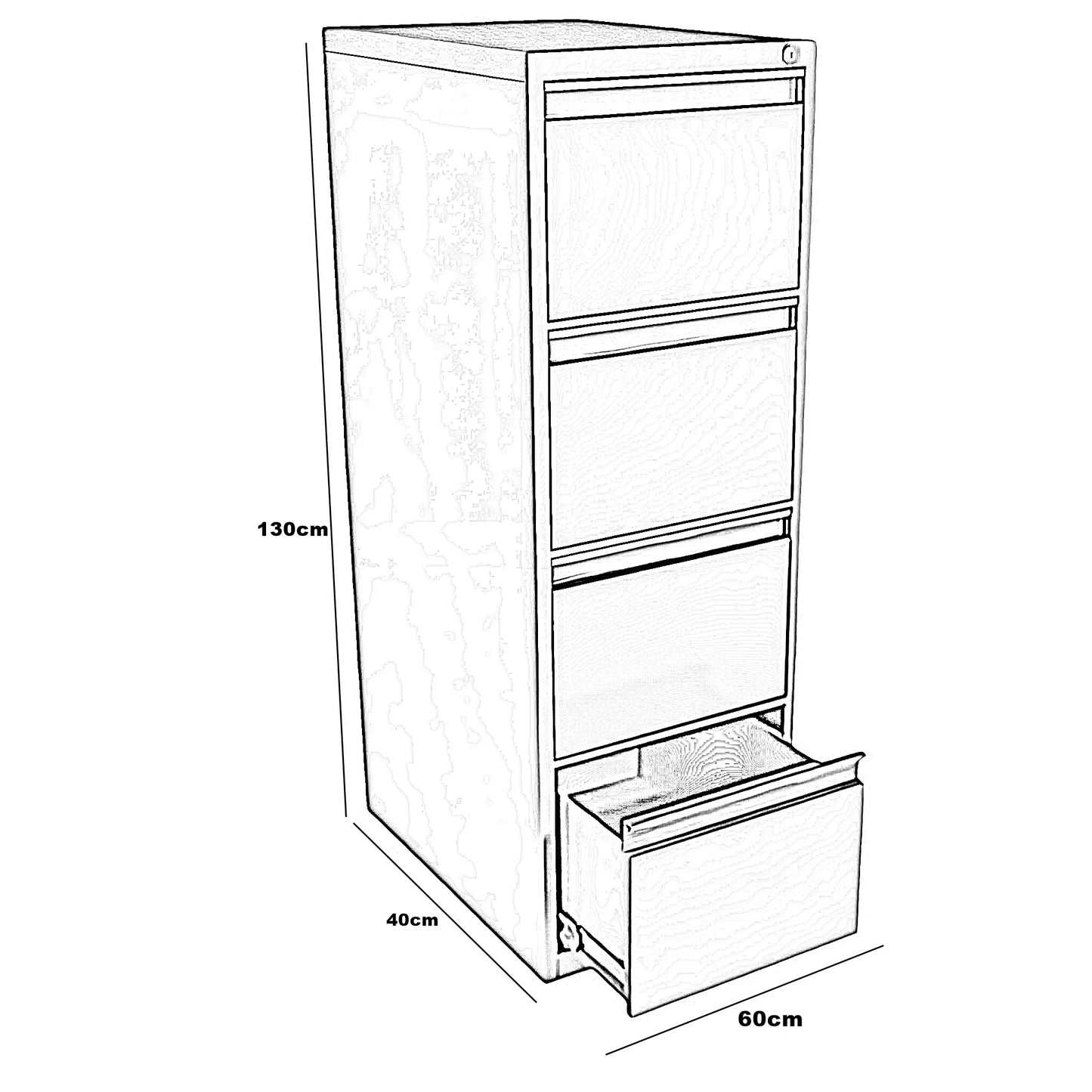 وحدة تخزين معدن 60*40*130 سم