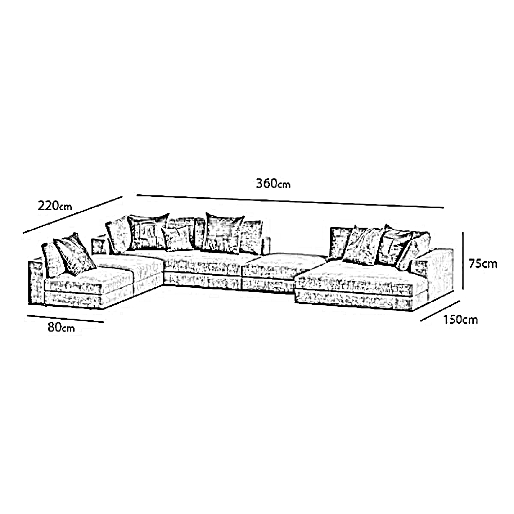 ركنة خشب زان، 580*150*75 سم