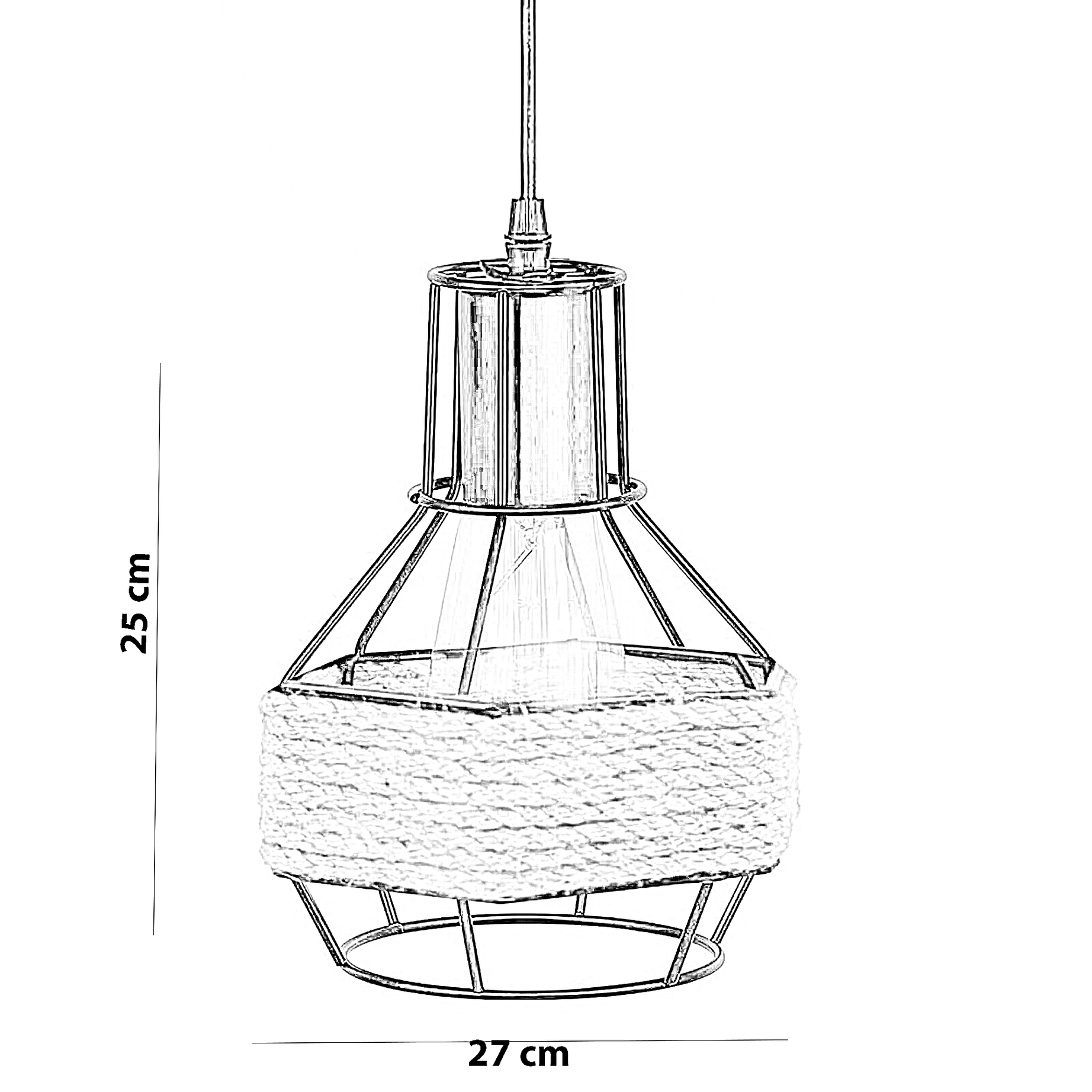 نجفة معدن، 27*25 سم