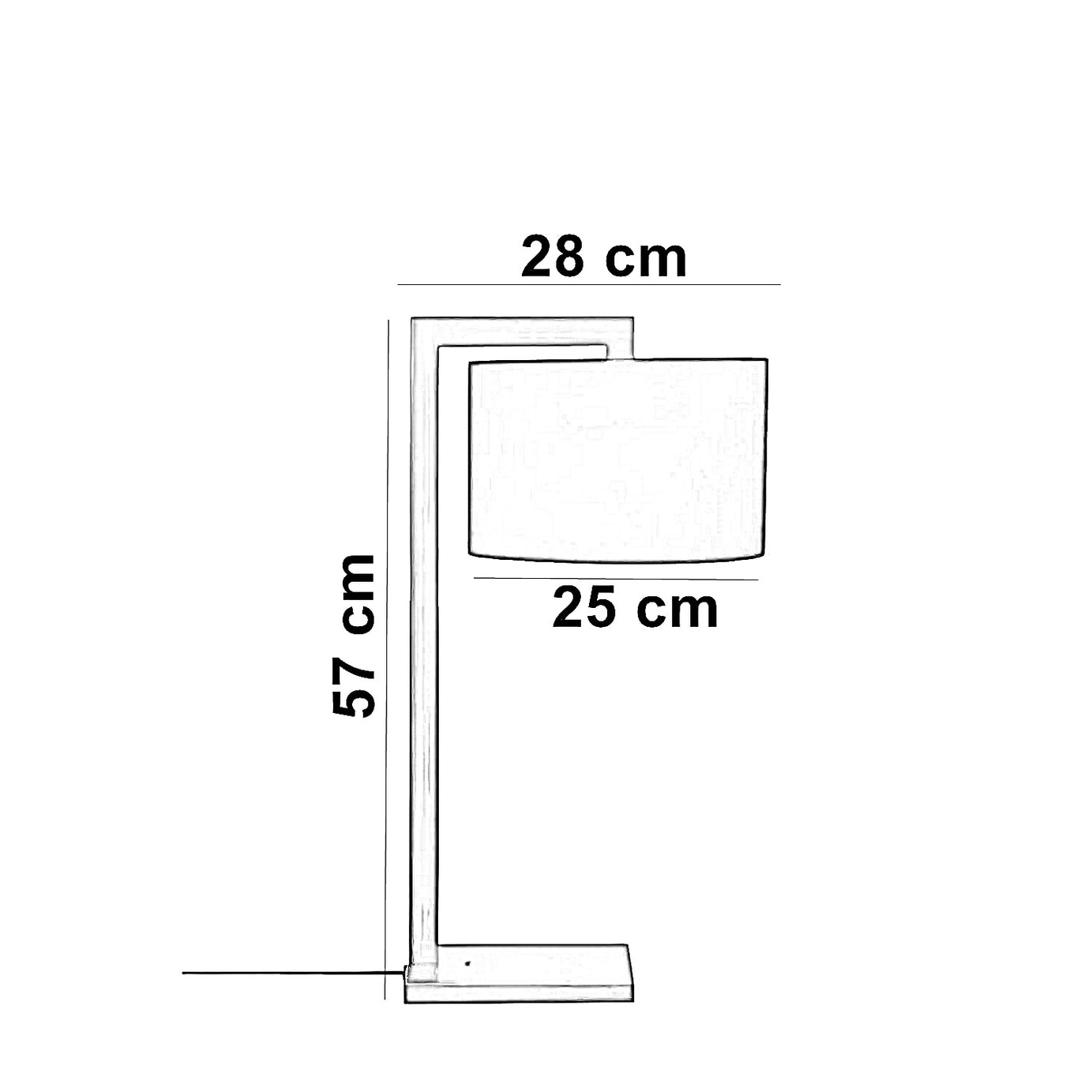 أباجورة معدن، 28*57 سم