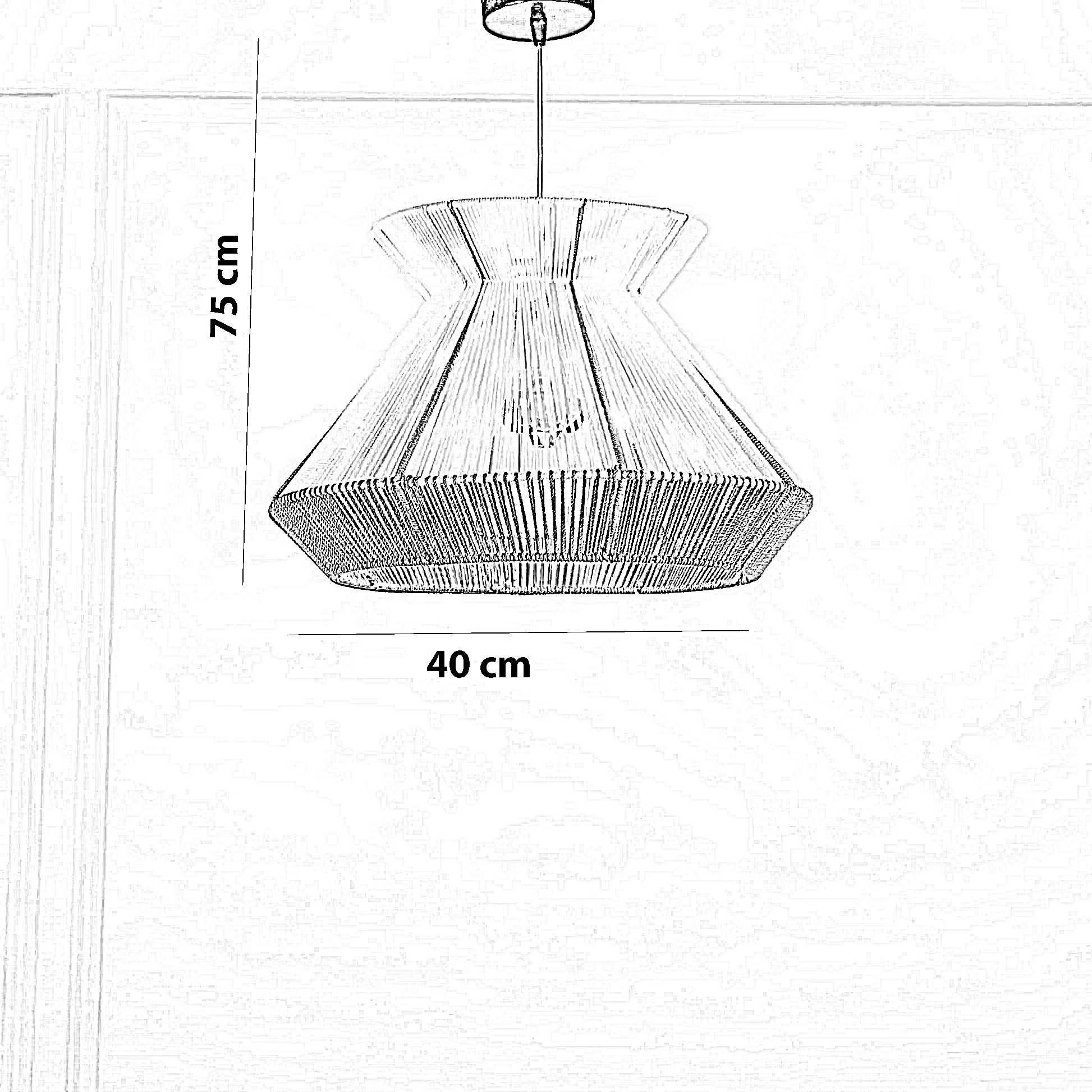 نجفة قماش، 40*75 سم
