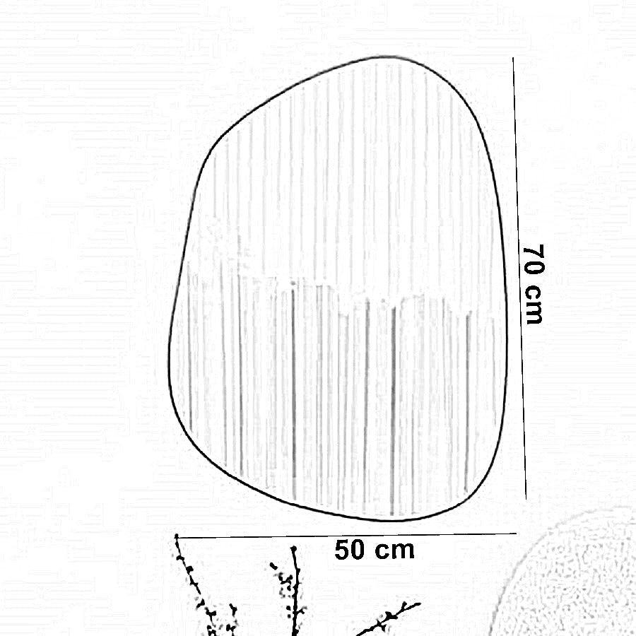 مرايا حائط ام دي اف، 50*70 سم