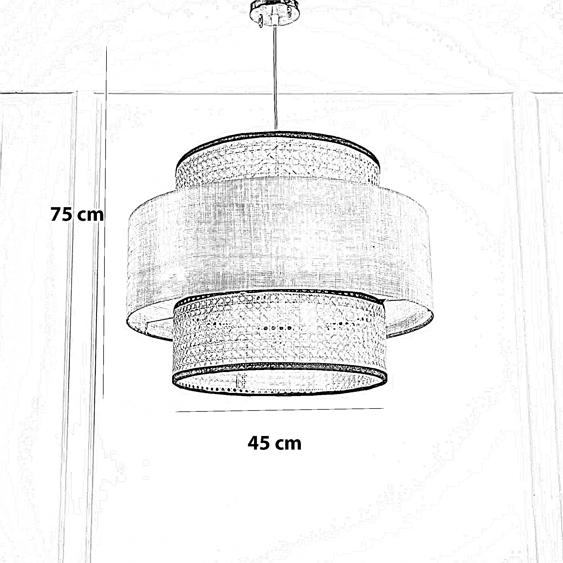 نجفة روطان، 45*75 سم