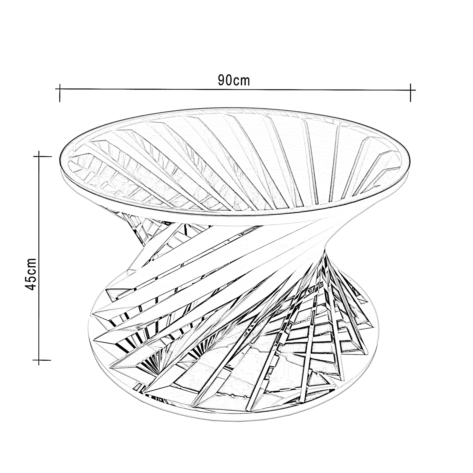 ترابيزة قهوة ستيل، 90*45 سم