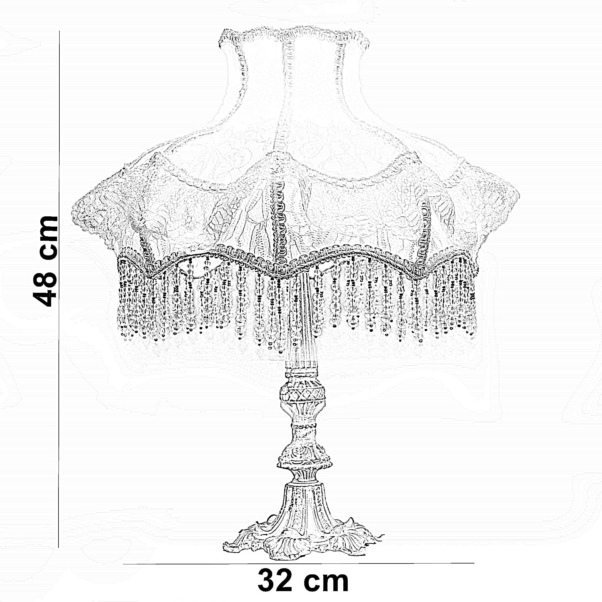 أباجورة ألمنيوم، 32*48 سم