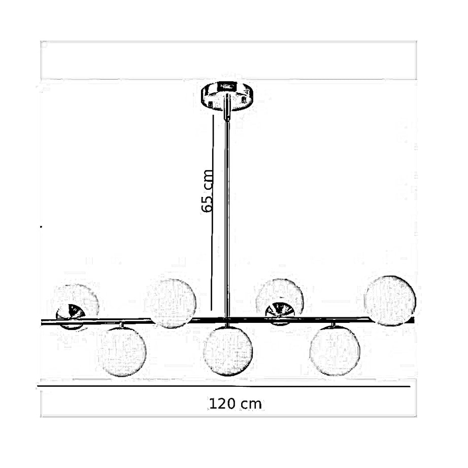 نجفة ستيل و زجاج، 120*65 سم