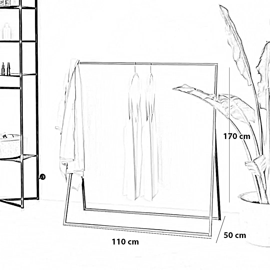 شماعة ملابس معدن، 110*50*170 سم