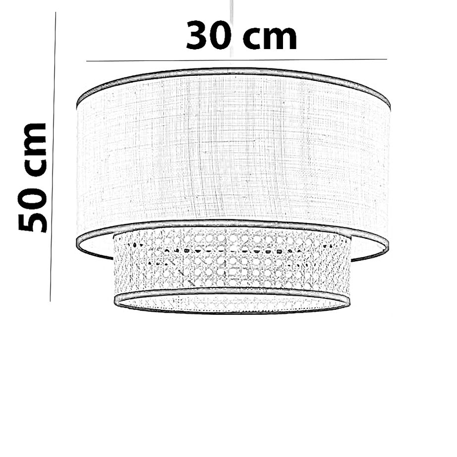 نجفة ستيل و قماش، 30*50 سم