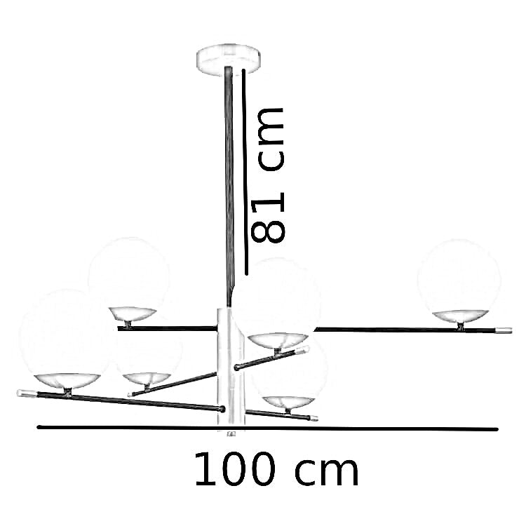 نجفة ستيل، 100*81 سم